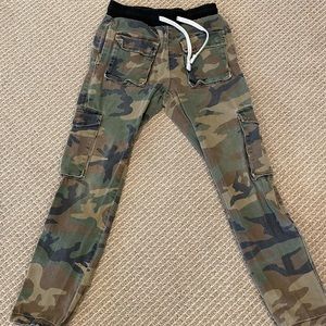 MNML Camo Cargo pants with a drawstring